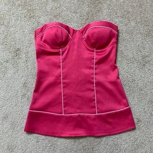 Charlotte Russe Hot Pink Corset Top